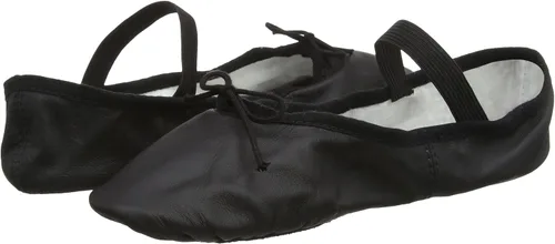 Vista 7 de Bloch Zapatillas de ballet de cuero con suela completa Dansoft para mujer Negro