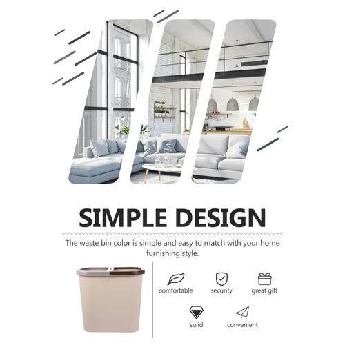 Vista 9 de Zerodeko Mini contenedores de basura dobles de plástico para cocina, 2 compartimentos, cubo de basura clasificado, cubo de basura para el hogar