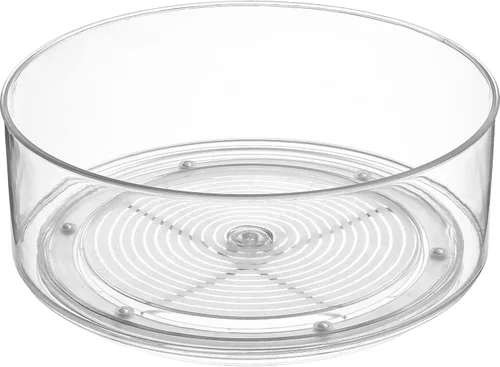 Vista 9 de Recipiente redondo de plástico para almacenamiento de alimentos de Home Intuition Lazy Susan giratorio para cocina