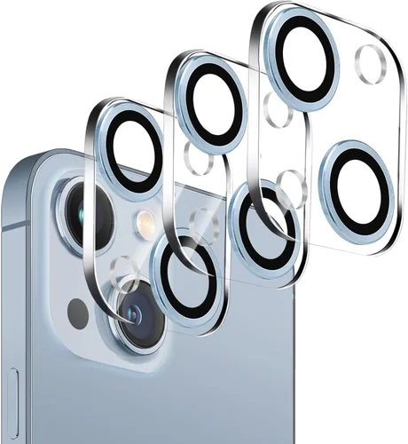 Vista 9 de Dengduoduo Paquete de 3 protectores de lente de cámara para iPhone 13 de 6.1" y iPhone 13 Mini de 5.4", vidrio templado, Ultra HD, dureza 9H