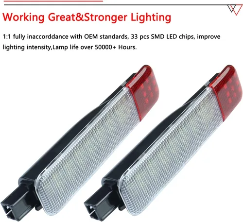 Vista 6 de 4 luces LED para panel de puertas interiores compatibles con Chevy Silverado GMC C/K, Sierra 1500 2500 3500, Suburban, Avalanche, Hum-mer H2 Yukon