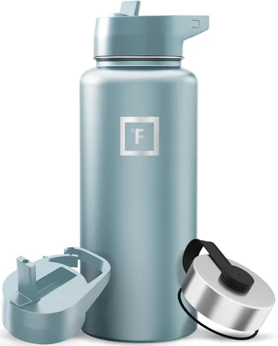 Vista 87 de IRON °FLASK Frasco de hidratación para acampar y senderismo con boquilla, botella de agua deportiva de acero inoxidable con aislamiento de boca