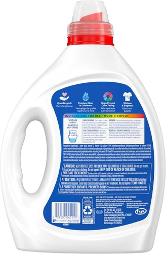 Vista 7 de Detergente líquido para ropa sensible y libre de persil, 110 cargas, 82.5 onzas líquidas