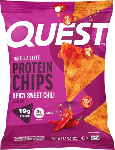 Vista 19 de Quest Nutrition Tortilla Style Protein Chips, Buffalo Ranch, 0.67 oz de proteína, 0.14 oz de carbohidratos netos, aperitivo de proteína sin gluten