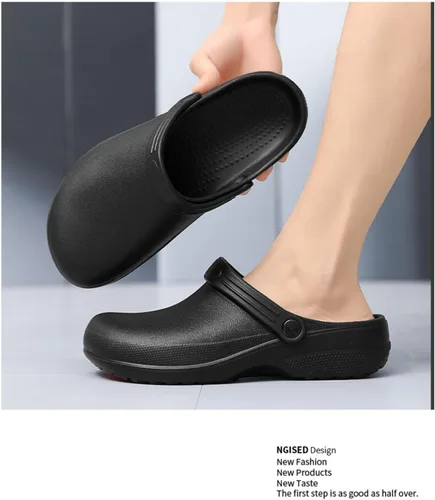 Vista 2 de Unisex EVA Clogs Waterproof Comfortable Oil-Resistant Non-Slip Work Shoes for Chef Nurse