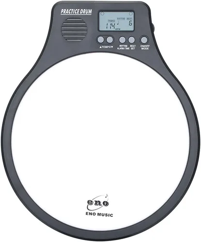 Vista 8 de ENO MUSIC Dispositivos de práctica de tambor de percusión y metrónomo electrónico integrado 2 en 1 Instrumentos musicales electrónicos Almohadilla