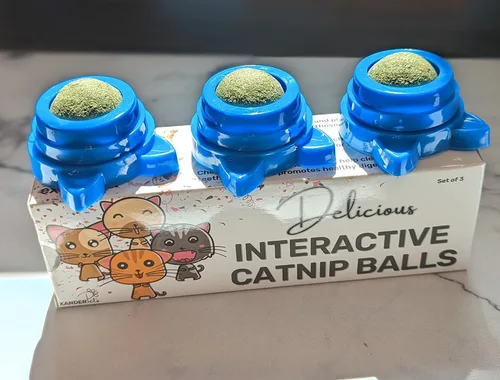 Vista 8 de XanderPets USA - Bolas de hierba gatera que se adhieren a la pared - Nips de gato orgánico - Bolas mágicas para gatos - Planta de hierba gatera