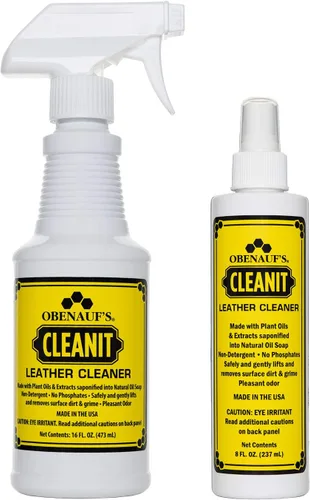 Vista 4 de Obenauf's Cleanit Limpiador de cuero – Limpiador de cuero de aceite vegetal natural para botas, muebles e interior del coche – Jabón líquido
