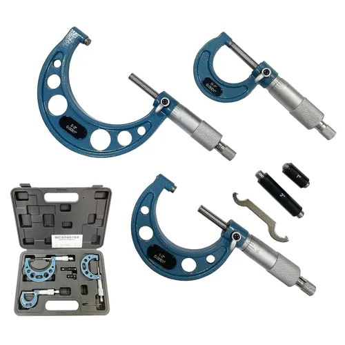 Vista 7 de Micrómetro exterior de 0-1 pulgada, micrómetro de maquinista, juego de micrómetro de graduación de 0.0001 pulgadas, micrómetro de precisión