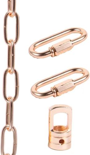 Vista 5 de Cadena de colgante para iluminación, resistente para accesorios de luz, espejo o suspensión de cuadros en acabado de latón antiguo, múltiples Negro