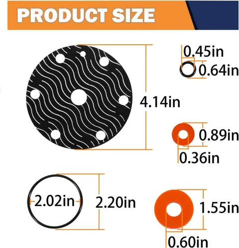 Vista 6 de Reemplazo para Wilkins 3/4"-1" Modelo 975XL/XL2 Kit de reparación de goma Kit de reparación de prevención de reflujo
