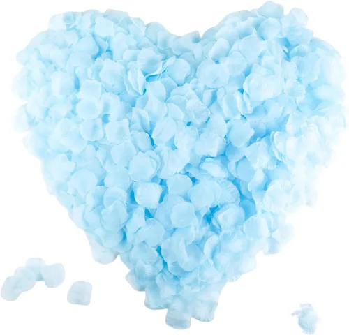 Vista 23 de CODE FLORIST 1100 pétalos de rosa de seda para el día de San Valentín, pétalos de rosa falsos para noche romántica, boda, propuesta de decoración