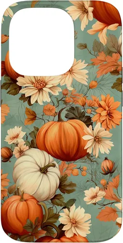 Vista 17 de Funda con temática de otoño para iPhone 13 Pro Max con diseño de calabaza de otoño