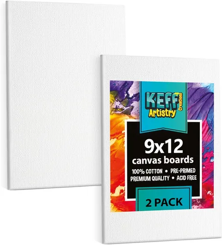 Vista 23 de KEFF Tablas de Lienzo para Pintar - 4x10 Paquete de 18 Paneles de Lienzo a Granel, 100% Algodón Lienzo Triple Impreso en Prima para Suministros