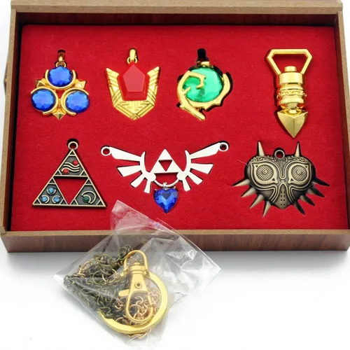 Vista 6 de La leyenda de Zelda Twilight Princess & Hylian Shield & Master Sword mejor colección conjuntos llaverocollarjoyería serie