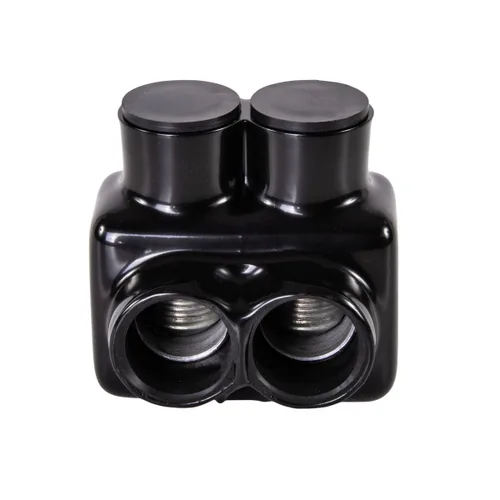 Vista 8 de Polaris - Conector aislado gris para conductor de cobre flexible de filamento fino, rango de cables 1-10 AWG y 2-10 AWG, 2 puertos, hexagonal