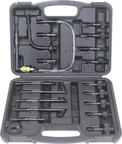 Vista 9 de Juego de 4 piezas de herramienta de adaptador de llenado de aceite de transmisión para Mercedes Benz 9G Tronic, juego de drenaje de aceite