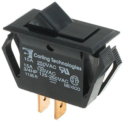 Interruptores basculantes SPST ON-NONE-OFF BLK (1 pieza)