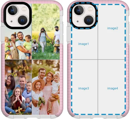 Vista 11 de Funda de teléfono personalizada para iPhone 15, diseño de collage de múltiples imágenes, resistente a los golpes, funda protectora de TPU suave