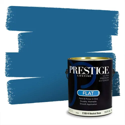 Vista 11 de Prestige Paints - Pintura exterior e imprimación en uno, 1 galón, plano, coincidencia comparable con Behr Misty Isle, P500-N-MQ5-62