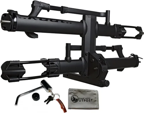 Kuat NV Base 2.0-1.25" - Soporte para 2 bicicletas - Negro satinado con bloqueo de enganche y paño Kuat de 1.25"