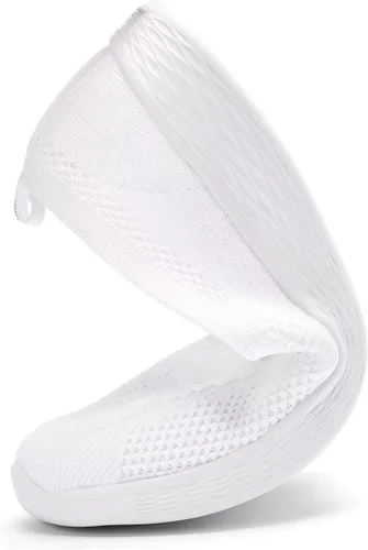 Vista 7 de Wryweir Zapatos planos sin cordones para mujer, cómodos mocasines de punto, ligeros, para enfermera, caminar
