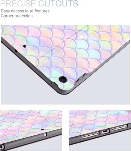 Vista 7 de Funda para iPad de 9ª generación, funda para iPad de 8ª generación, funda para iPad 10.2, funda protectora de visualización multiángulo, soporte