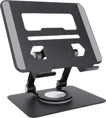 Vista 5 de POCREATION Adjustable Tablet Stand Tablet Holder with 360 Rotating Base & Foldable Design for 5.8 to 12.9 Inch EReaders (Black)