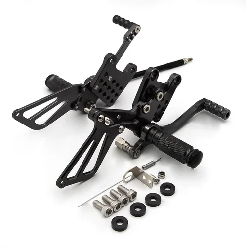 Vista 7 de PROCNC Estriberas traseras de aluminio para motocicleta Reposapiés Estriberas traseras Apoyapiés Compatible con Suzuki GSXR1000 2000 2001 2002 2003