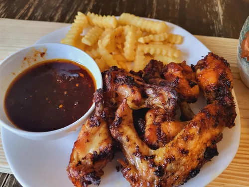 Vista 3 de Shito Sauce 3 sabores/Condimento de mariscos/salsa de chile (picante medio, 8 oz)