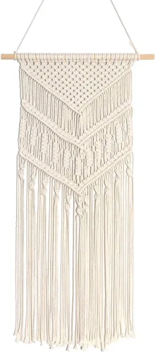 Vista 6 de RLoncomix Macramé para colgar en la pared, arte bohemio, tejido a mano, borla geométrica, elegante, hogar, apartamento, dormitorio, habitación