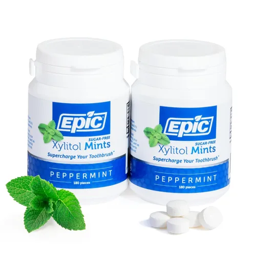 Vista 15 de Epic Mentas de Xilitol 100% - Sin Aspartamo, Sin Azúcar - Mentas con Sabor a Canela, 55 Piezas (Paquete de 5)