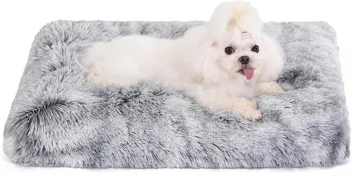 Vista 21 de Bedfolks Cama de Perrera de Felpa Impermeable para Perros, Funda Extraíble Lavable, Almohadilla de Piel Sintética para Perros y Gatos Pequeños, Negro
