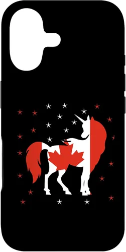 Unicorn Canada Flag Canadian Case for iPhone 17