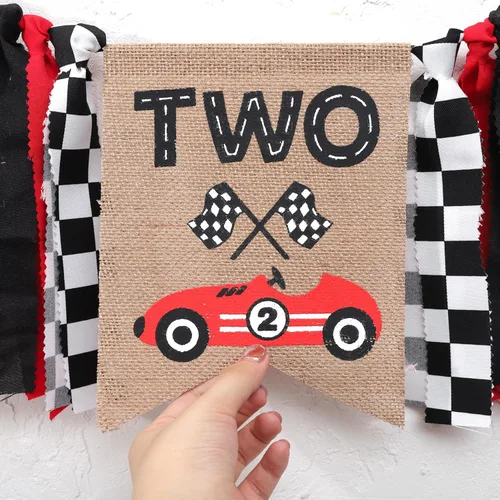 Vista 7 de Cartel de dos sillas altas rápidas: decoraciones de fiesta de cumpleaños de dos carreras, silla alta de dos cumpleaños, dos decoraciones