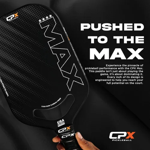 Vista 3 de CPX MAX T700 - Raqueta alargada de fibra de carbono cruda, grado profesional