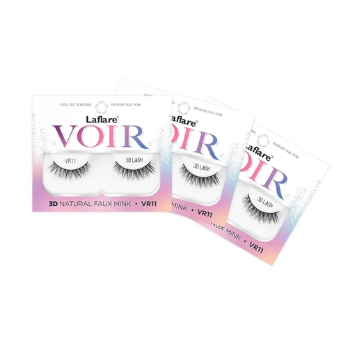 Vista 18 de Laflare 3D Nature Faux Mink VOIR Eyelashes, Ultra Soft, Light, Wispy, Knitted, Natural Looking, Reusable, Professional Easy to Apply Eyelashes - 3