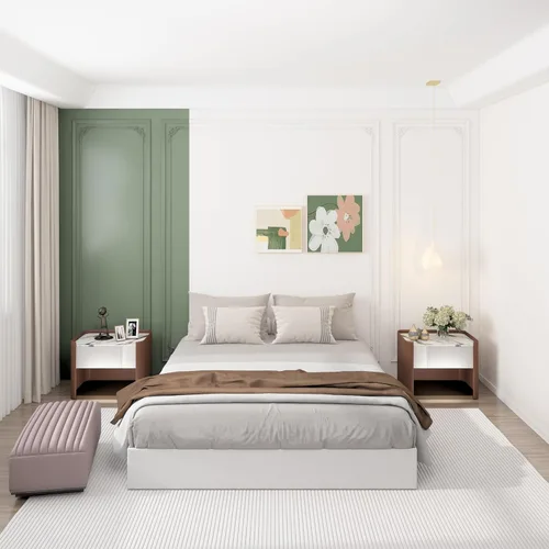 Vista 6 de Somier de 9 pulgadas para cama Queen, base de colchón de metal resistente, capacidad de 3000 libras, perfil alto, sin ruido, fácil montaje con funda