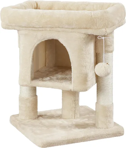 Topeakmart Árbol para gatos con perca de felpa extragrande, condominio suave para gatos y postes rascadores cubiertos de sisal para gatos grandes