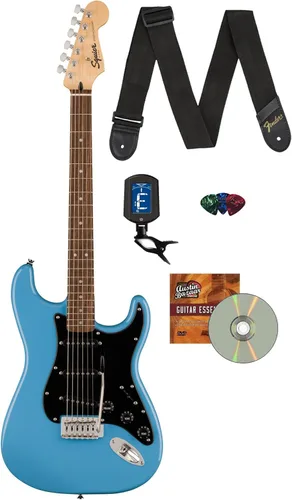 Vista 16 de Fender Squier Sonic Stratocaster - Paquete Surf Green con amplificador Frontman 10g, bolsa de concierto, cable, correa, afinador, púas y DVD