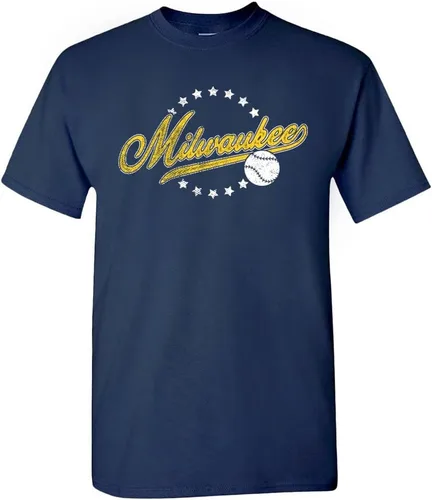 Vista 15 de Camiseta de hombre estilo vintage del equipo para aficionados al béisbol