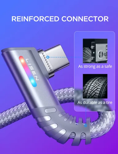 Vista 8 de LISEN Cable de enlace de 16 pies para Oculus Quest 2Pico 4 accesorios, cable de enlace Meta VR trenzado de nailon suave transferencia de alta