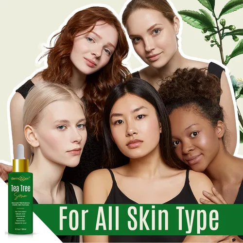 Vista 9 de Suero de árbol de té – Aceite de árbol de té orgánico con vitamina C natural para cicatrices de acné, manchas oscuras, granos e imperfecciones