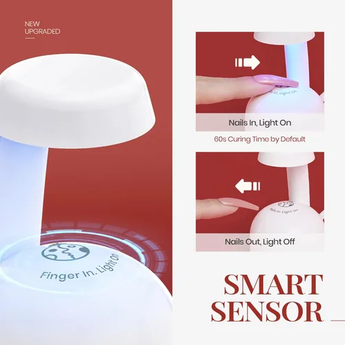 Vista 8 de Beetles - Juego de pinceles para arte de uñas, herramientas de pintura con extensión de uñas, cepillo de gel y esmalte de gel, mini lámpara LED