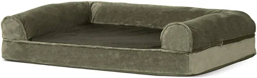 Vista 56 de Furhaven - Cama ortopédica para perros, estilo sofá, acolchada, con funda extraíble y lavable, color gris hierro, tamaño jumbo plus (XXL)