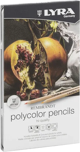 LYRA Rembrandt 2001120 - Lápices de arte policolor, juego de 12 lápices, varios colores