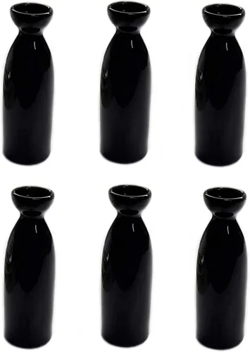 Vista 7 de JapanBargain Jarra de sake de porcelana, botella de servir de estilo japonés para sake frío y caliente, apta para microondas y lavavajillas, Tokkuri