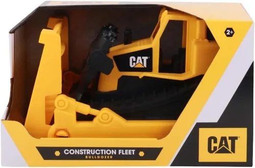 Vista 7 de Cat Construction Fleet - Bulldozer Toy de 10 pulgadas, plástico resistente, hoja de trabajo y ruedas libres, vehículo de caja de arena