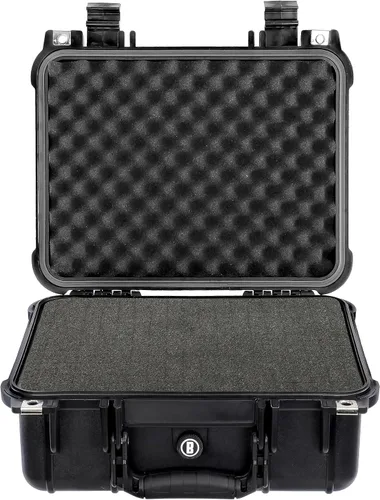 Vista 2 de Bushnell Estuche rígido compacto impermeable de 13.37 pulgadas para binoculares, óptica, equipo, a prueba de golpes y listo para TSA (negro)