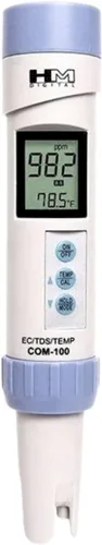 HM Digital 716160 COM-100 - Medidor combinado impermeable serie profesional, 7 pulgadas, blanco/morado